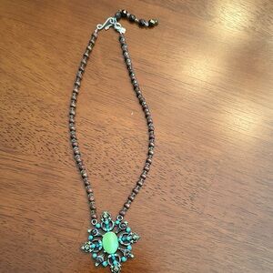 Beautiful Green & Brown Beaded Necklace